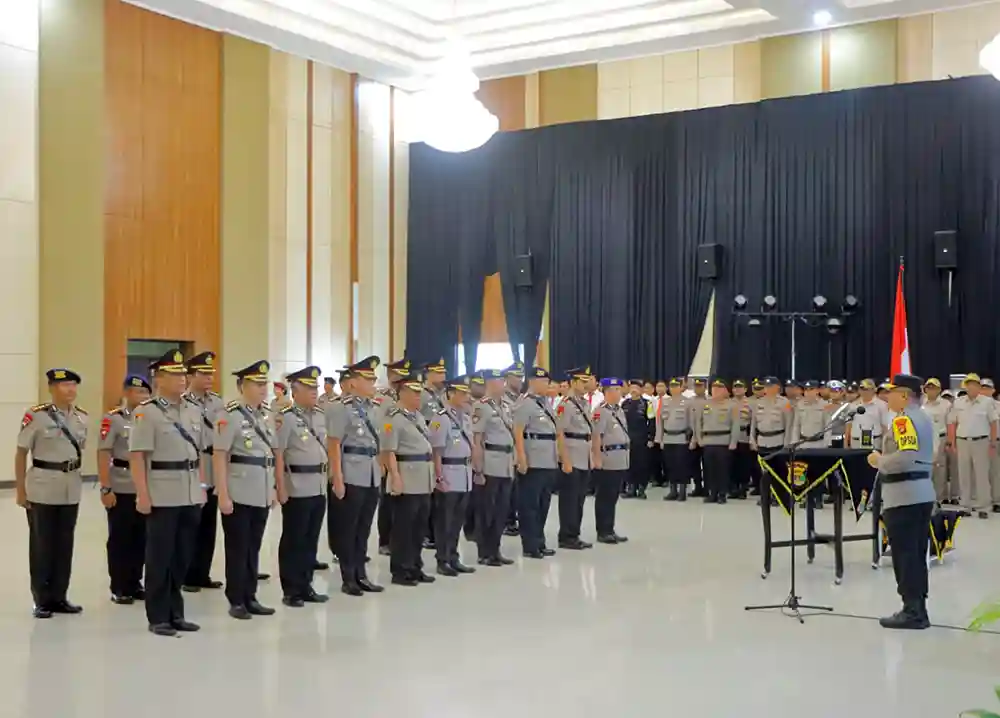 kapolda lampung helmy santika serah terima jabatan sertijab pejabat utama PJU dan Kapolres