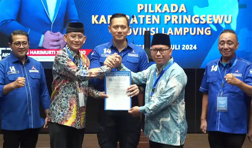 Demokrat Usung Adi Erlansyah dan Hisbullah Huda di Pilkada pemilihan bupati Pringsewu 2024.webp