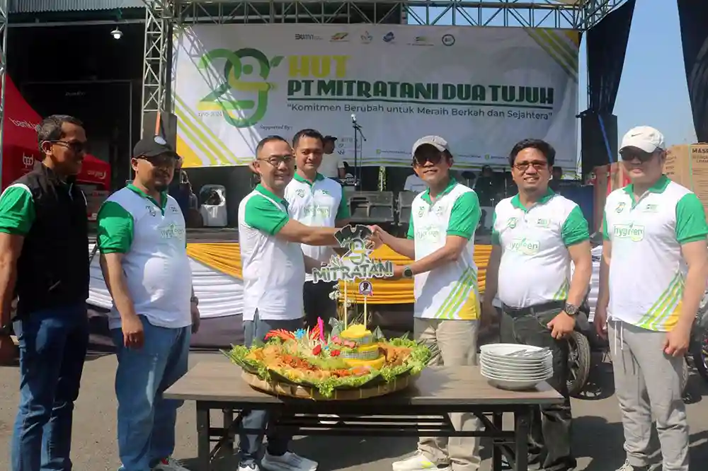 PT Mitratani Dua Tujuh merayakan ulang tahun ke-29 dengan tema “Komitmen Berubah untuk Meraih Berkah dan Sejahtera”.