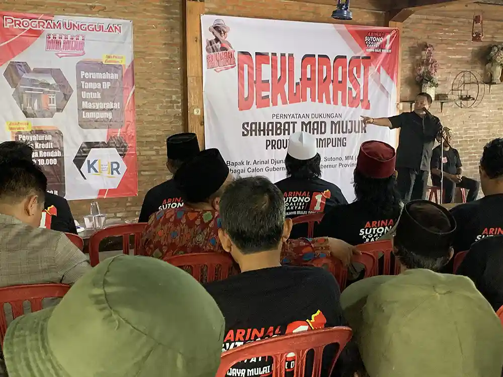 Deklarasi Sahabat Mad Mujur Dukung Arinal Djunaidi - Sutono di Pilgub Lampung 2024