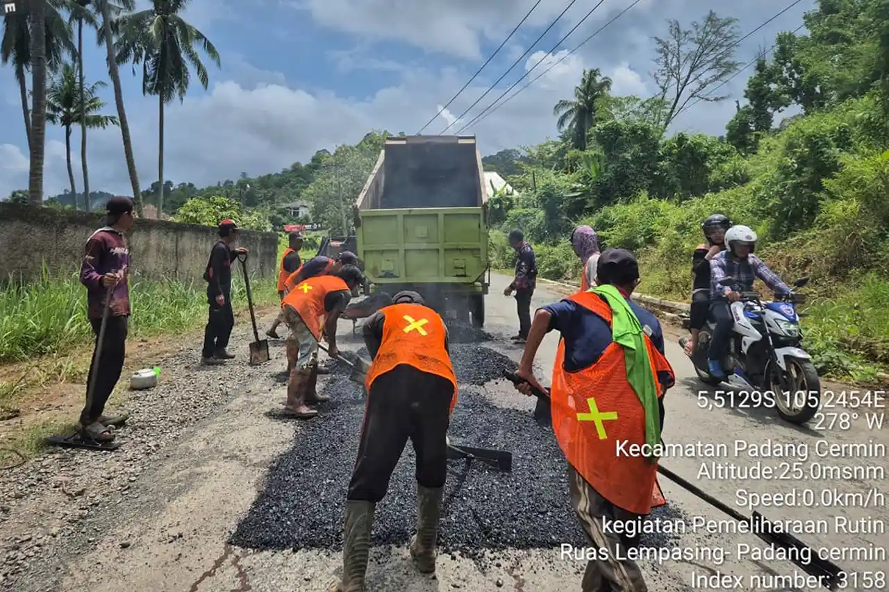 Mudik Lebaran 2026 Pemprov Lampung Percepat Perbaikan Jalan di Tanggamus Pesawaran dan Pringsewu @bmbklampung