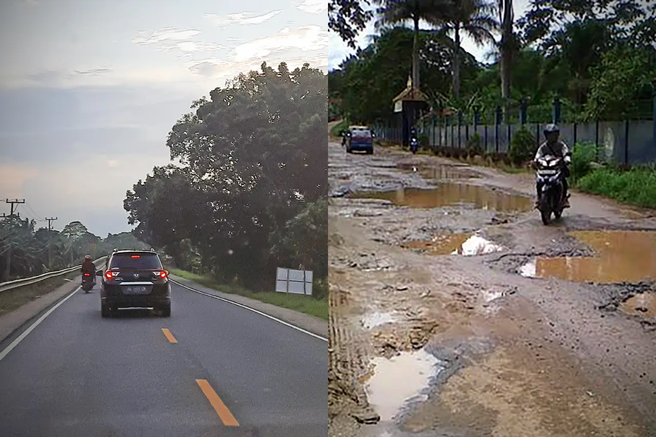 Jalan Nasional Mulus Jalan Kabupaten Rusak Membaca Jurang Infrastruktur di Lampung