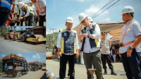 Jalan Wates Metro Dibeton Rp14 67 Miliar Gubernur Rahmat Mirzani Djausal Soroti Truk Sawit dan Drainase