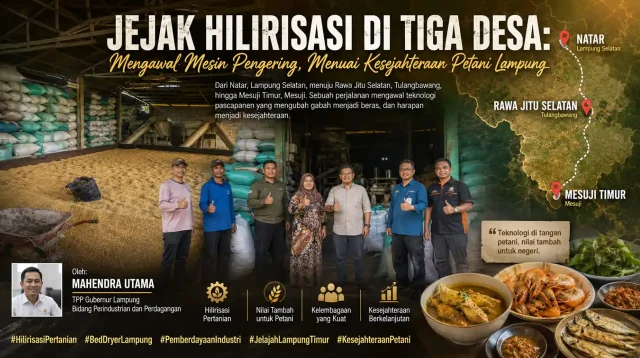 Jejak Hilirisasi di Tiga Desa Mengawal Mesin Pengering Menuai Kesejahteraan Petani Lampung - Mahendra Utama
