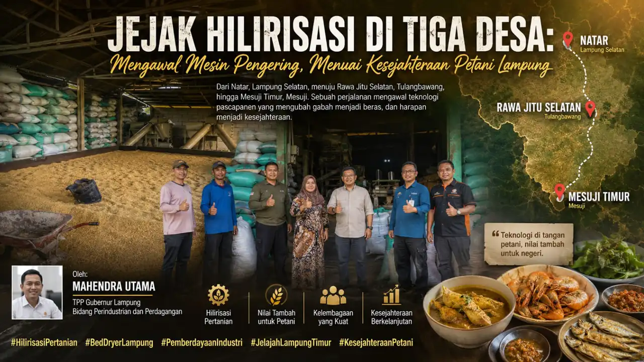 Jejak Hilirisasi di Tiga Desa Mengawal Mesin Pengering Menuai Kesejahteraan Petani Lampung - Mahendra Utama