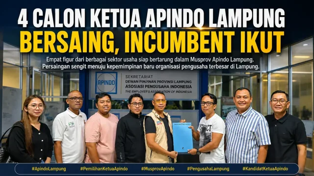 4 Calon Ketua Apindo Lampung Bersaing Incumbent Ikut