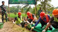 Gedor Ekonomi Pelosok Lampung TNI Bangun Serentak 24 Jembatan ARMCO - Korem 043 Garuda Hitam Gatam