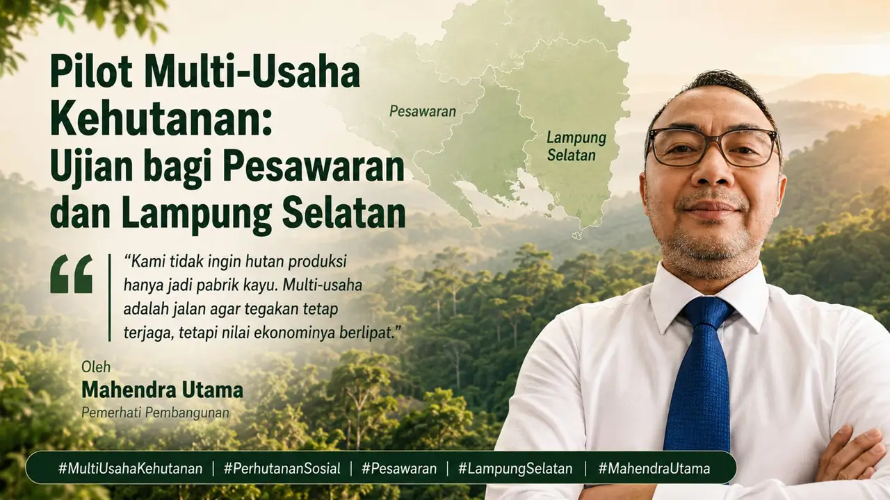 Pilot Multi-Usaha Kehutanan Ujian bagi Pesawaran dan Lampung Selatan - Mahendra Utama