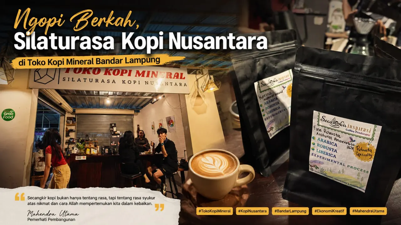 Toko Kopi Mineral Menikmati Kopi Nusantara di Bandar Lampung - @tokokopi.mineral Pasar Raya Lebak Budi - Mahendra Utama