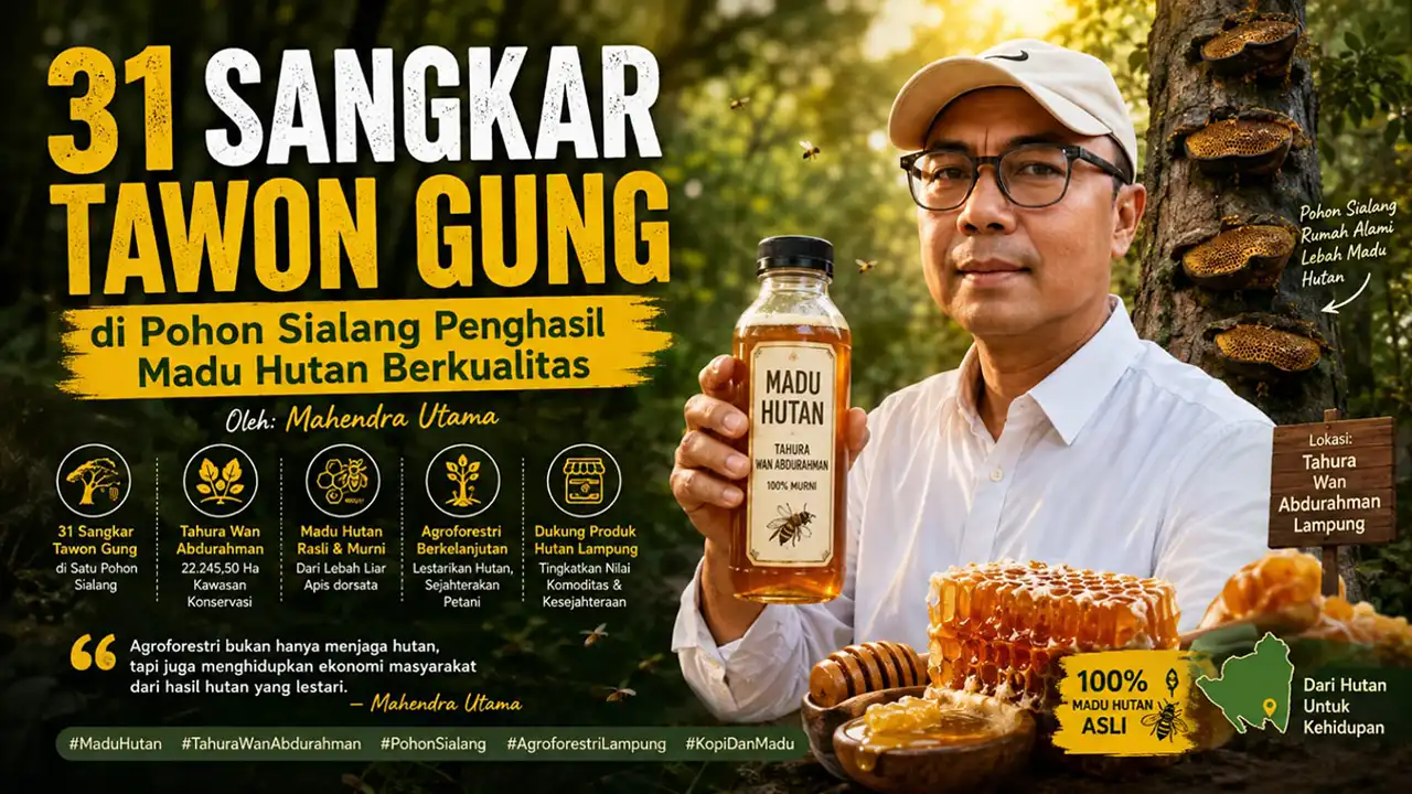 31 Sangkar Tawon Gung di Pohon Sialang Penghasil Madu Hutan Berkualitas - Mahendra Utama
